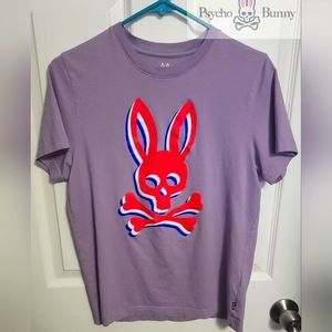 PSYCHO BUNNY MENS CALIFORNIA LILAC HENTON GRAPHIC T-SHIRT size Small